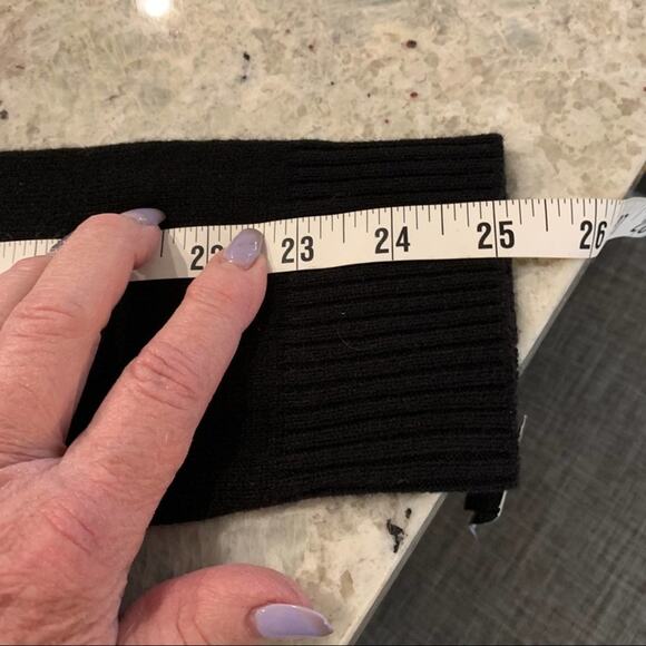 AB Studio knit long sleeve dress with gold lace trim size medium New with tag - Picture 8 of 8